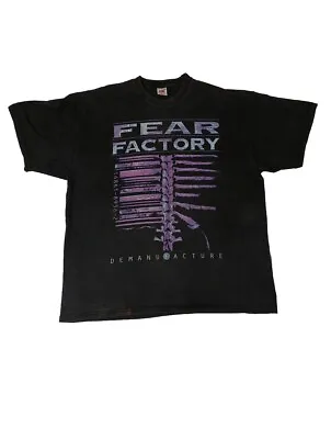 Buy Fear Factory Vintage T-shirt Men's 2XL Black Demanufacture Front And Back Print • 49.99£
