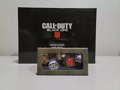 Buy Call Of Duty Black Ops IV Big Box Merch Crate Supply Drop Pin Badge Set • 53.03£