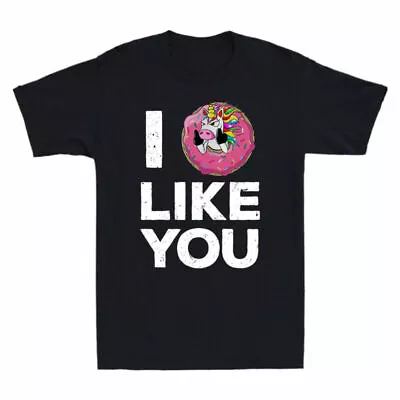 Buy Funny Men's Unicorn Cute Graphic Don't I Cotton Doughnut Like You T-Shirt • 13.99£