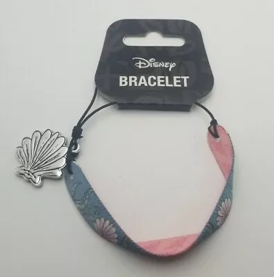 Buy Disney Little Mermaid Ariel Adjustable Charm Bracelet Shell Cord Rope Pewter Ton • 15.12£
