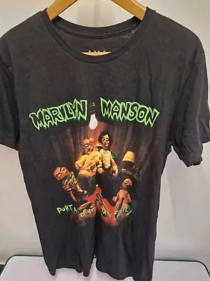 Buy Marilyn Manson T Shirt Mens Large Portrait Of An American Family With Back Print • 24.99£