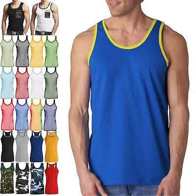 Buy Mens Vests Cotton Gym Training Sleeveless Summer Plain Muscle Tank Tops S-5XL • 3.89£