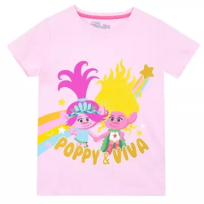 Buy Trolls T- Shirt | Viva And Poppy Tshirt | Troll T-shirts For Girls • 13.99£