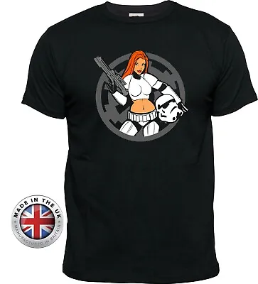 Buy STAR WARS Storm Trooper Bomber Girl Style Babe Black Unisex+ladies Fit T-shirt • 14.99£