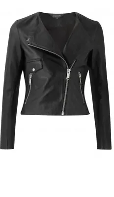 Buy Ladies Fashion Black Soft Real Leather Jacket Style Zar • 29.99£