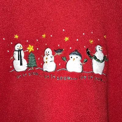 Buy Vintage Christmas Grandma Sweater Snowmen Let It Snow Womens Size Medium E1100 • 18.31£