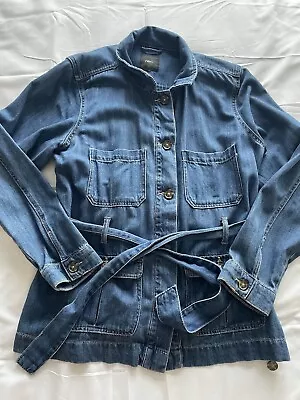 Buy Ladies  Next Denim Utility Style Jacket Mid Blue Size 18 • 24.50£