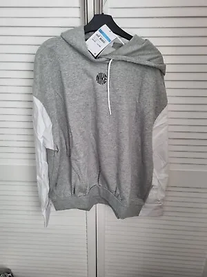 Buy Lovely Nike Icon Clash GX Womens Hoodie Grey And White Size S  10/12   NEW BNWT  • 16.99£