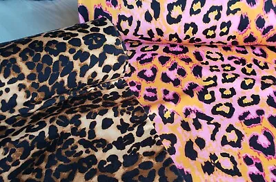 Buy Cheetah Spots French Terry Jersey Fabric Print Sweatshirt Cotton Hoodie • 1.35£