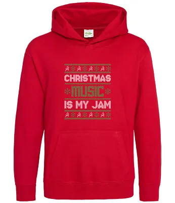 Buy Christmas Music Is My Jam Funny  Outfit Xmas Costume Tee Sweater Hooded Top • 24.72£