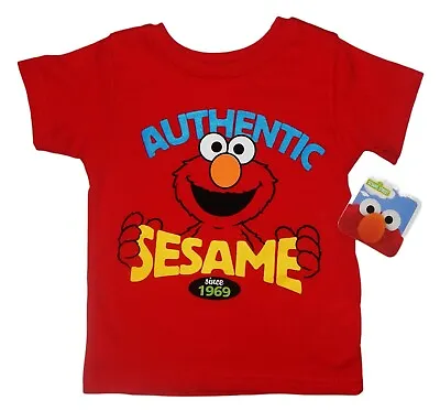 Buy ELMO SESAME STREET Red Comfort Cotton Tee T-Shirt NWT Toddler's Sz. 3T Or 4T • 9.42£