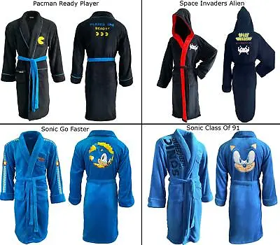 Buy Bathrobe Dressing Gown Fleece Robe Official Merch Sonic/Pacman/Space Invaders • 32.49£