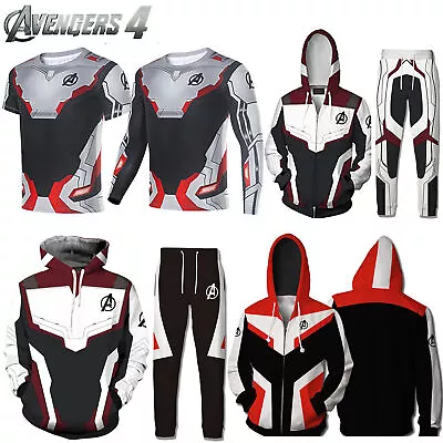 Buy Men Marvel Avengers 4 Endgame Cosplay Hoodie Sweater Sweatshirt Coat Jacket Tops • 27.73£