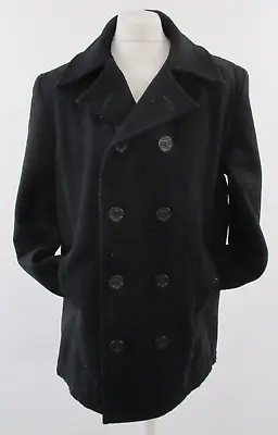 Buy Military Style Peacoat, Black Pea Coat, XX Large, 46  Chest - R228 - HAS ISSUES • 25£