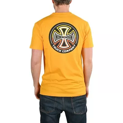 Buy Independent Split Cross S/S T-Shirt - Gold • 22.99£