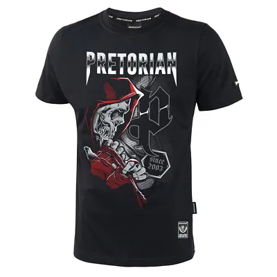Buy T-SHIRT PRETORIAN Mens Koszulka Pit Bull Hooligans Casual Black MMA Grim Reaper • 20.50£