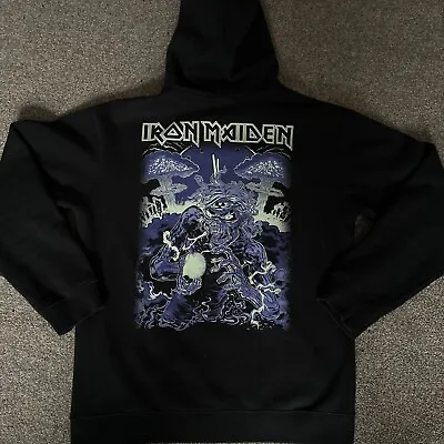 Buy Iron Maiden Hoodie/jumper Black And Purple Rock N Roll Band Size S • 40£