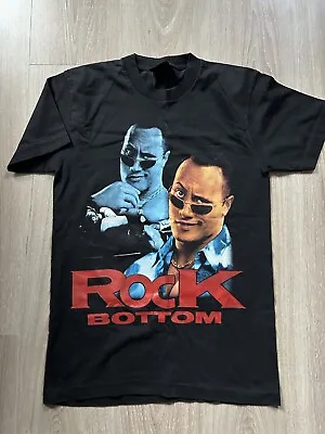 Buy The Rock 'Rock Bottom' WWF Attitude T-shirt Medium Thunder Wrestling • 19.99£