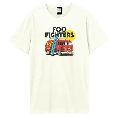 Buy Amplified Foo Fighters VW Van Vintage White Cotton Unisex T-Shirt • 18.36£