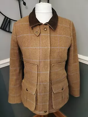 Buy JOULES Field Jacket Coat Country Herringbone Check Tweed Size 14 £249! • 48£