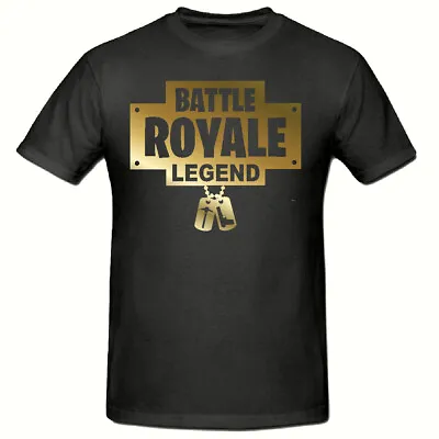Buy Battle Royale Tshirt, Childrens Tshirt, Childrens Gaming Tshirt ( Gold Slogan) • 7.99£