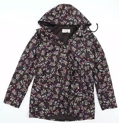 Buy Peacocks Womens Black Floral Jacket Coat Size 10 • 9.25£