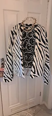 Buy Faux Zebra Pattern Jacket Size UK 12 • 22£