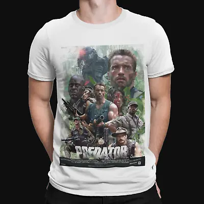 Buy Green Predator T-Shirt - Retro - Film - TV - Movie  -80s - Cool - Gift - Arnie • 8.39£
