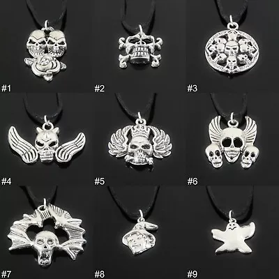 Buy Skulls & Spooky Silver Tone Pendant Necklace Mens Womens Boys Girls Jewellery UK • 3.29£