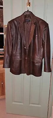Buy Spanish Brown Leather Medieval Leather Blazer • 40£