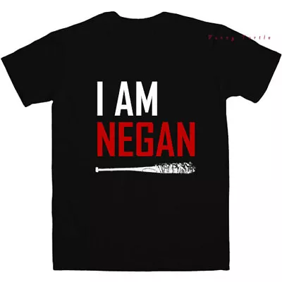 Buy I Am Negan Black T Shirt The Walking Dead TV Series Funny Zombie Lucile Bat • 12.99£