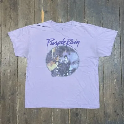 Buy Prince T-shirt Y2K Music Purple Rain Graphic Short Sleeve Tee, Purple, Mens XL • 15£