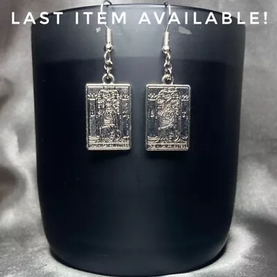 Buy Handmade Silver High Priestess Tarot Earrings Gothic Gift Jewellery Women Woman  • 4.50£