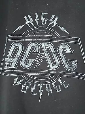 Buy ACDC High Voltage Vintage Style Rock Band T Shirt Black Size Medium • 7.99£