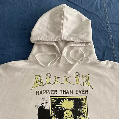Buy Billie Eilish Happier Than Ever 2022 Tour Hoodie Hoodie Sweater XL • 43.24£
