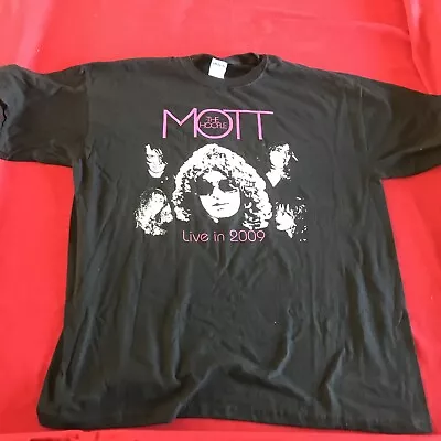 Buy Black XL MOTT THE HOOPLE / IAN HUNTER  Tee Shirt LIVE IN 2009 • 10£
