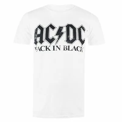 Buy AC/DC Mens T-shirt Back In Black S-2XL Official • 13.99£