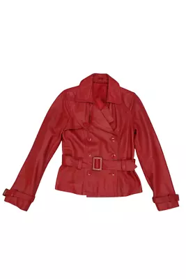Buy Vintage Orsay Red Leather Jacket Size EU 38 • 24.99£