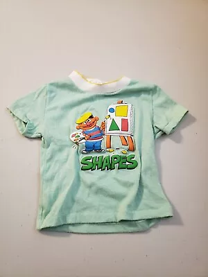 Buy Sesame Street Bert Erine JCPenny 1970s Vintage Kid Size S 3 / 4 Shirt • 18.94£