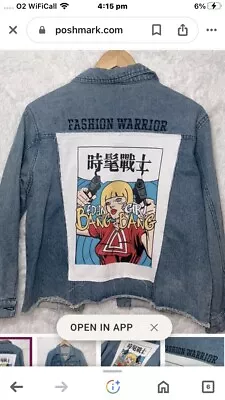 Buy Fashion Warrior Embroidered Unique Jean Jacket • 8£