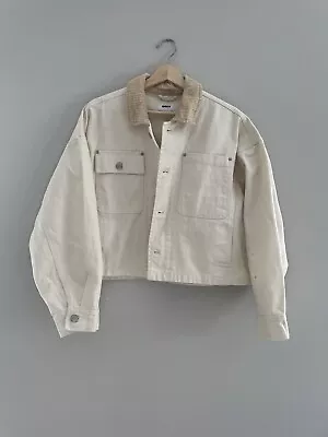 Buy OBEY Trudy Cropped Workwear Jacket Undyed Ecru Womens Size L Carhartt Dickies • 37.89£