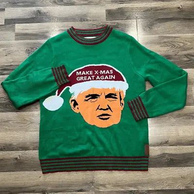 Buy Tipsy Elves Women’s L Donald Trump Make Xmas Great Again Tacky Christmas Sweater • 13.99£