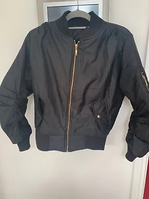 Buy Ladies Bomber Jacket Black  size  XS  • 12.50£