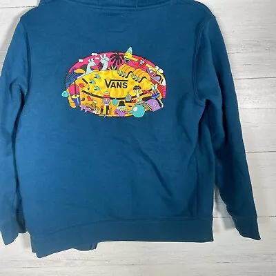 Buy Vans Boys Medium Zip Hoodie Sweatshirt Blue • 11.94£