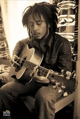 Buy Impact Merch. Poster: Bob Marley - Sepia Guitar 610mm X 915mm #576 • 7.99£