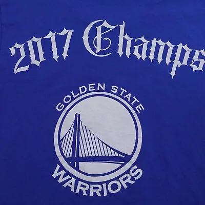 Buy Golden State Warriors Champs Dunk Women T-Shirt S Blue Slim Crew Neck Solid • 10.07£