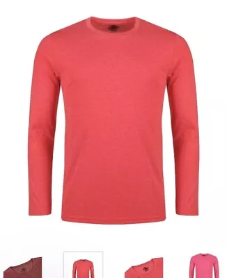 Buy Russel Long Sleeve Red Crew Neck T Shirt For For Men Size XS • 5£