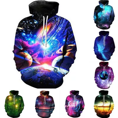 Buy 3D Print Mens Casual Hoodie Blouse Pullover Sweatshirt Jumper Tops Jacket Coat • 20.99£