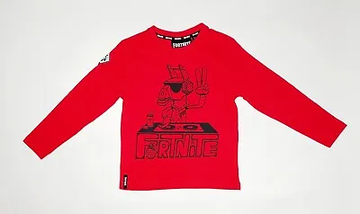 Buy FORTNITE Long Sleeve T Shirt DJ ALPACA Red Sizes 7-14 Years Gamers Gift BNWT • 7.99£
