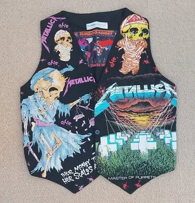 Buy Vintage Metallica Graphic Waistcoat Size L Large Metal Music Memorabilia Retro • 100£